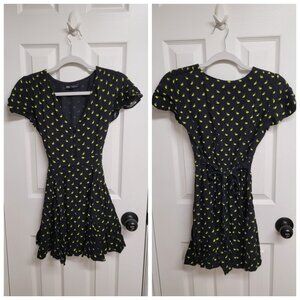 Zara lemon print mini dress, XS